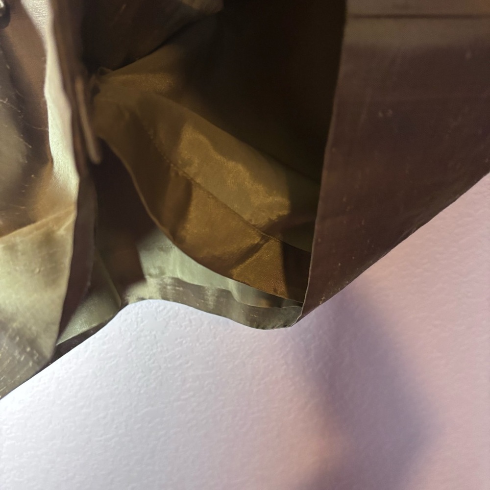 Vintage Carlisle Antique Gold 100% Silk Crop Tank Top And Matching Pencil Skirt - Picture 9 of 9